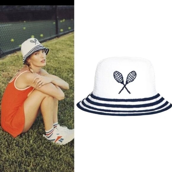 Tropic of C Accessories - NWT Tropic of C x LVR | Tropicana Knit Bucket Hat